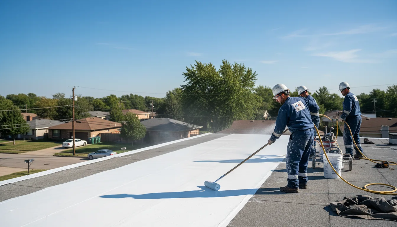 Commercial roof coating in Wren, OH near me